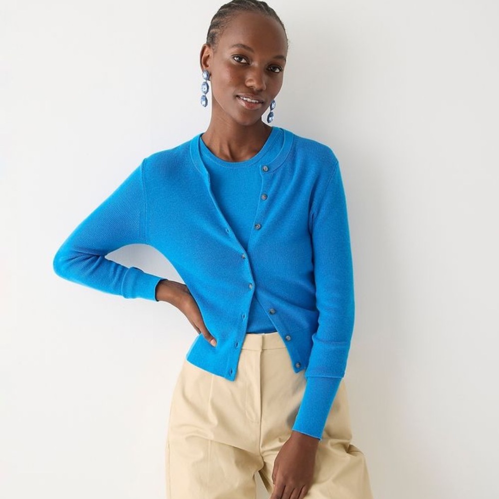 J. Crew Vibrant Blue Button Down Cardigan Sz XS 
Casual/Work